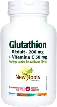 NEW ROOTS HERBAL Suppléments Glutathion concentré 200mg 30caps