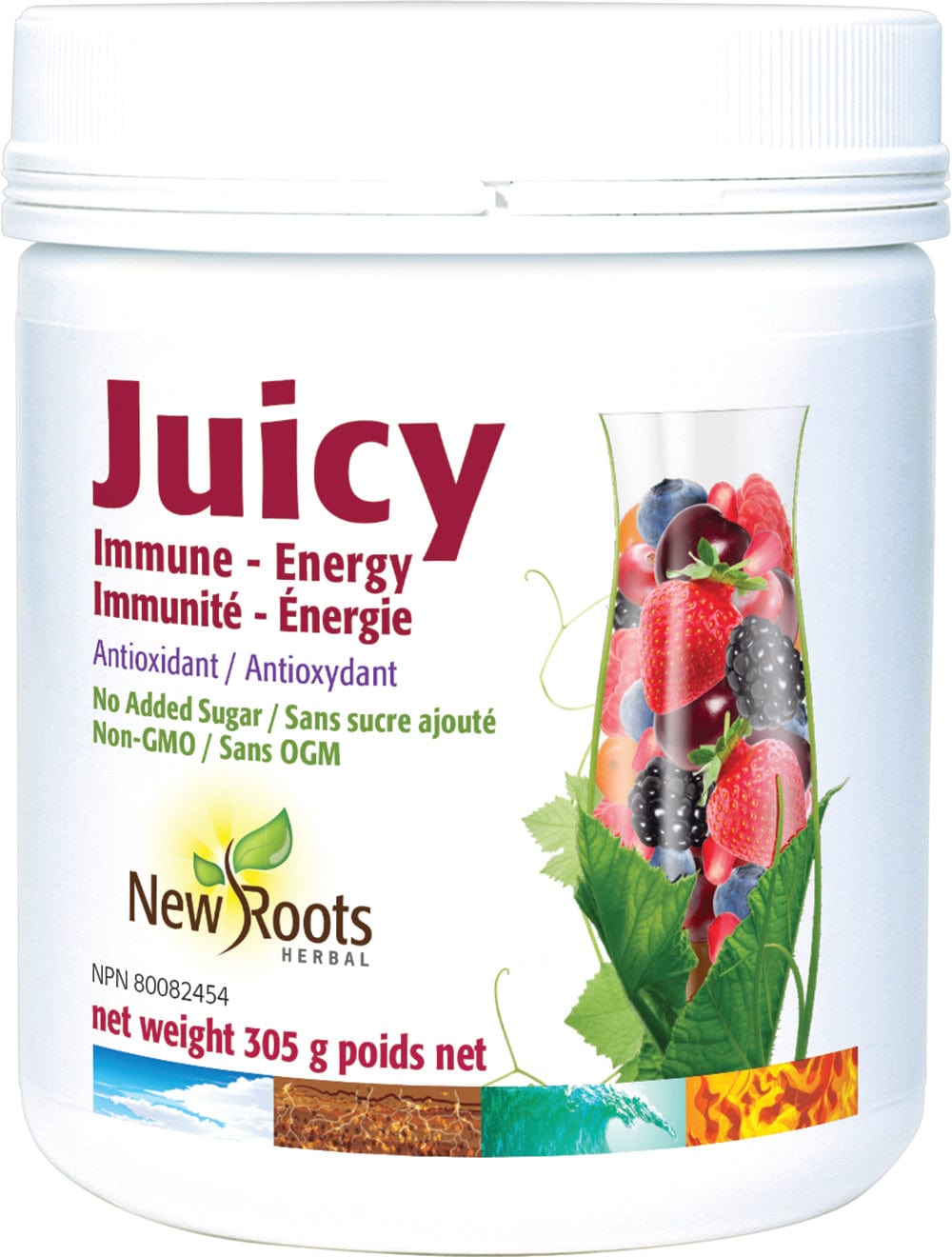 NEW ROOTS HERBAL Suppléments Juicy Immunité-Énergie 305g