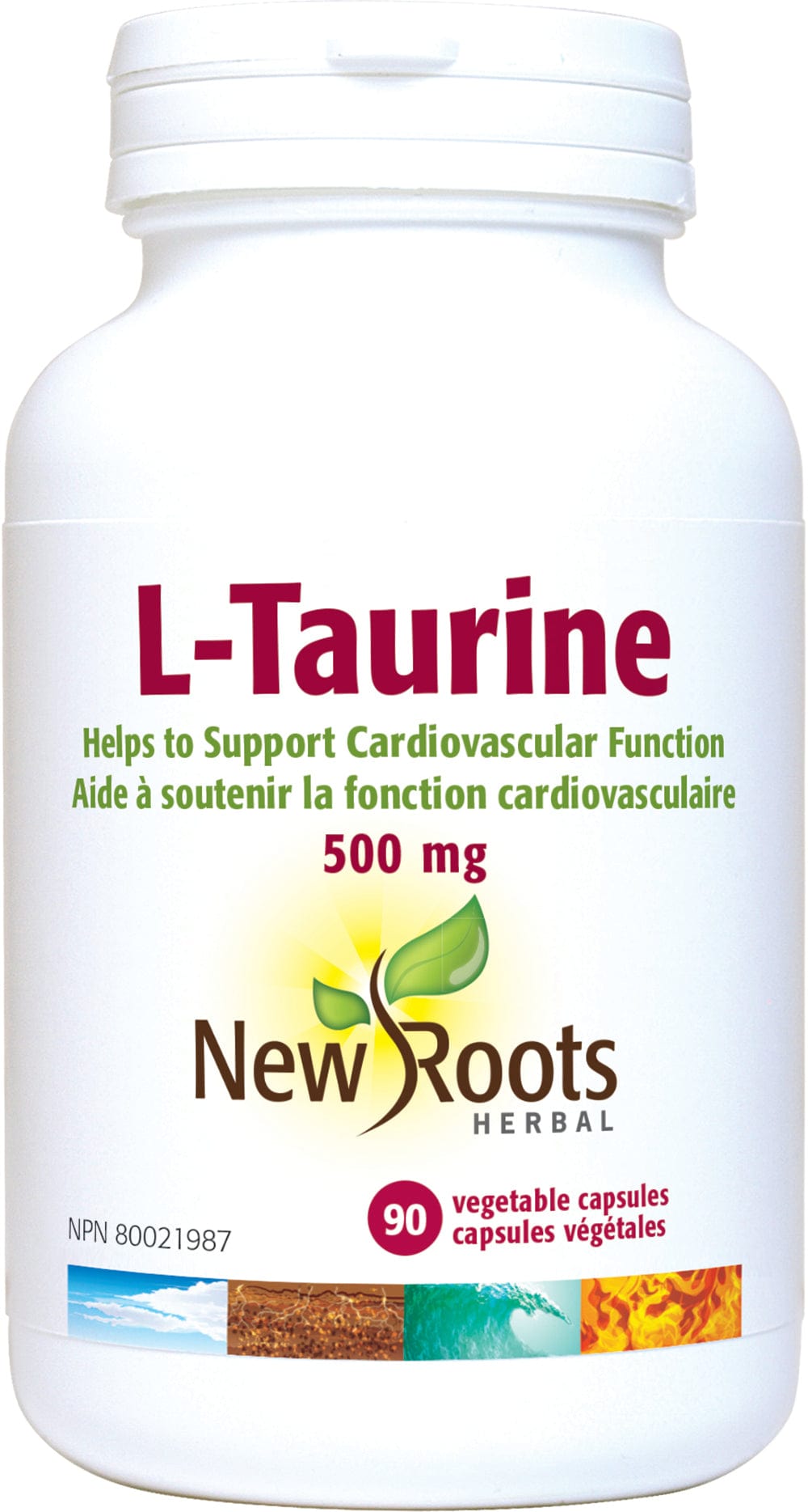 NEW ROOTS HERBAL Suppléments L-Taurine 500mg 90vcaps