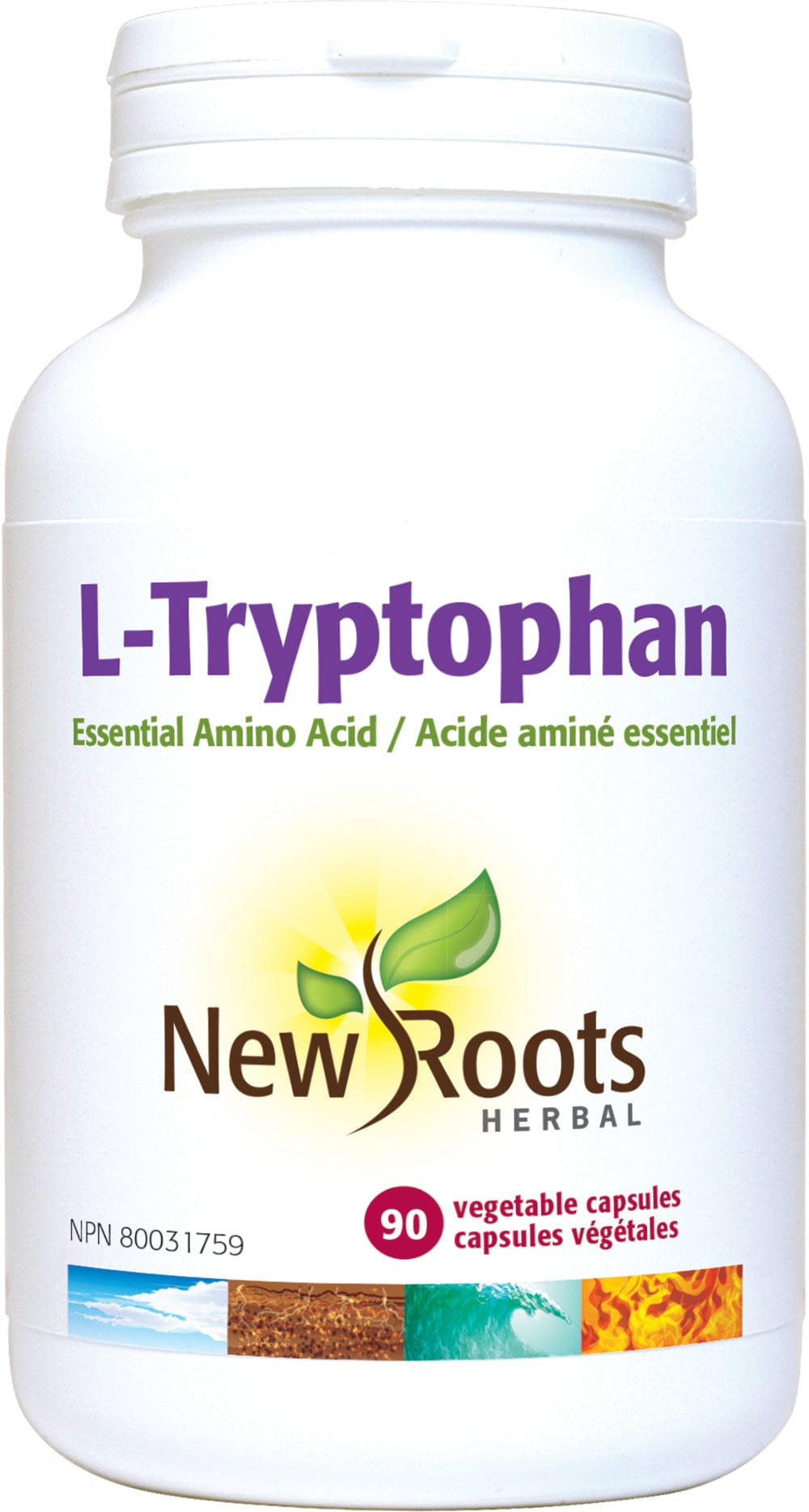 NEW ROOTS HERBAL Suppléments L-Tryptophan (acide aminé essentiel) 90vcaps
