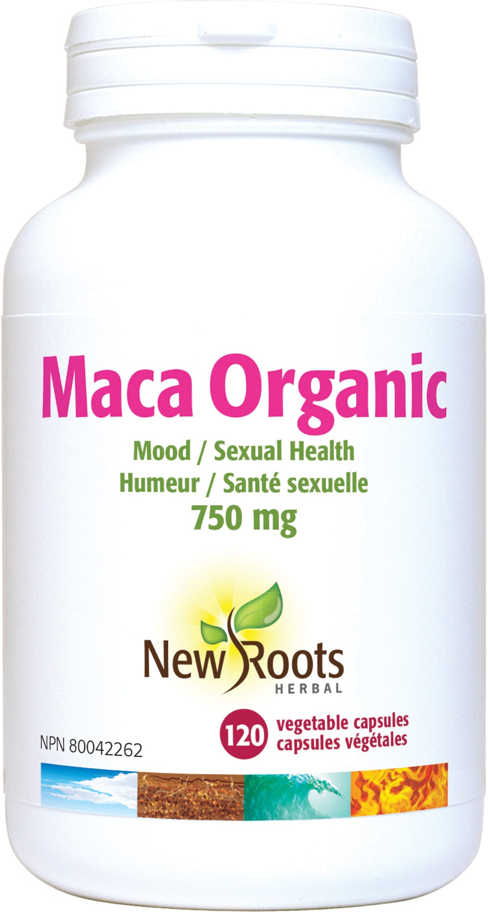 NEW ROOTS HERBAL Suppléments Maca Organic 750mg 120caps