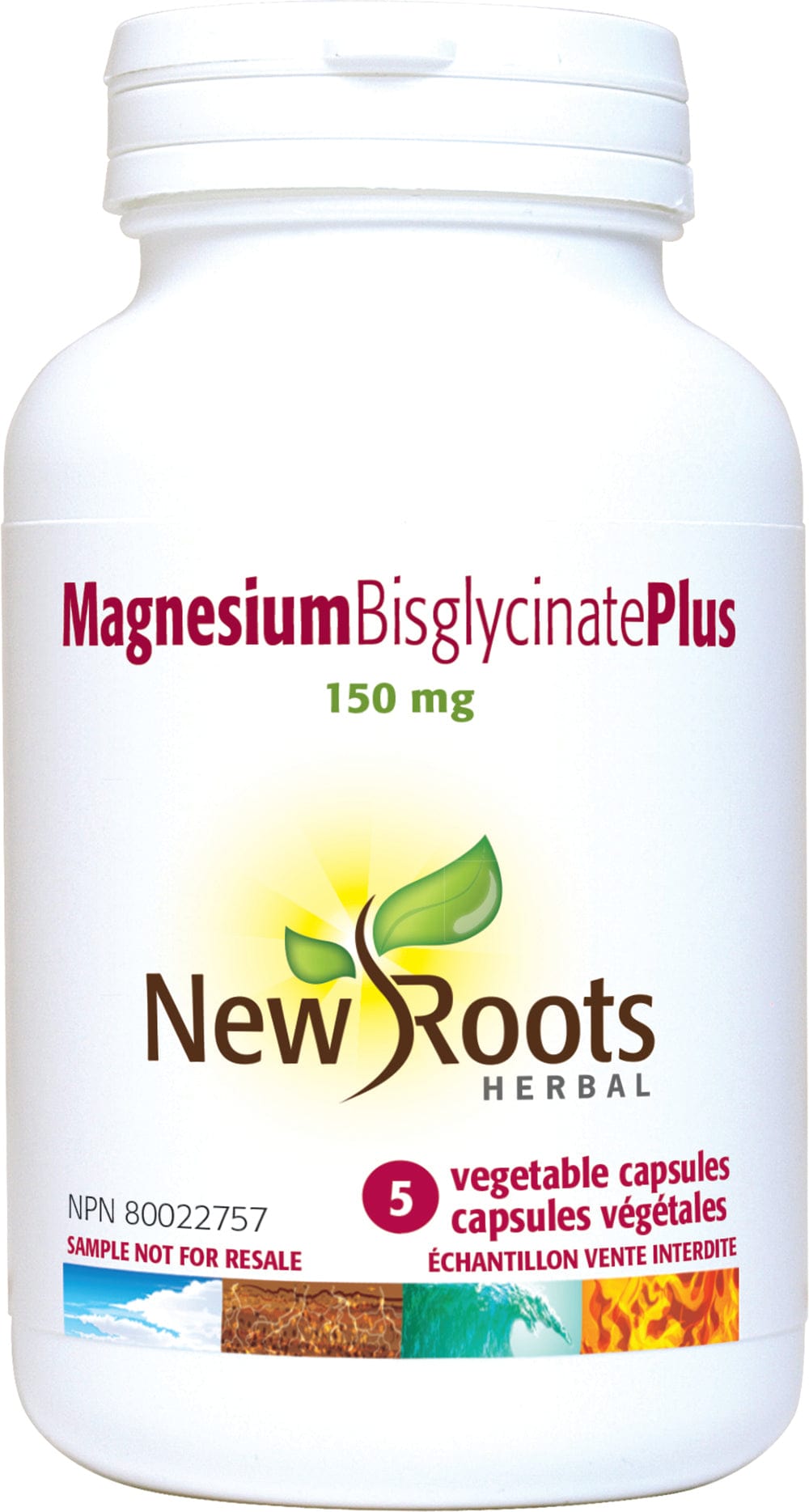 NEW ROOTS HERBAL Suppléments Magnésium Biglycinate plus 150mg 120caps