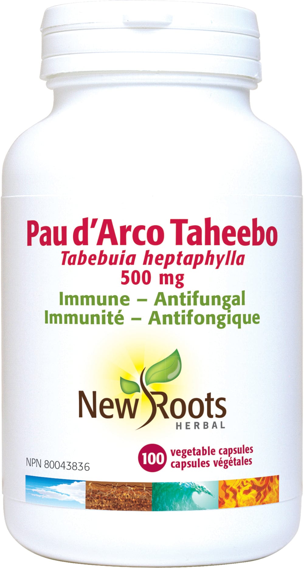 NEW ROOTS HERBAL Suppléments Pau d'arco Taheebo 500mg 100caps