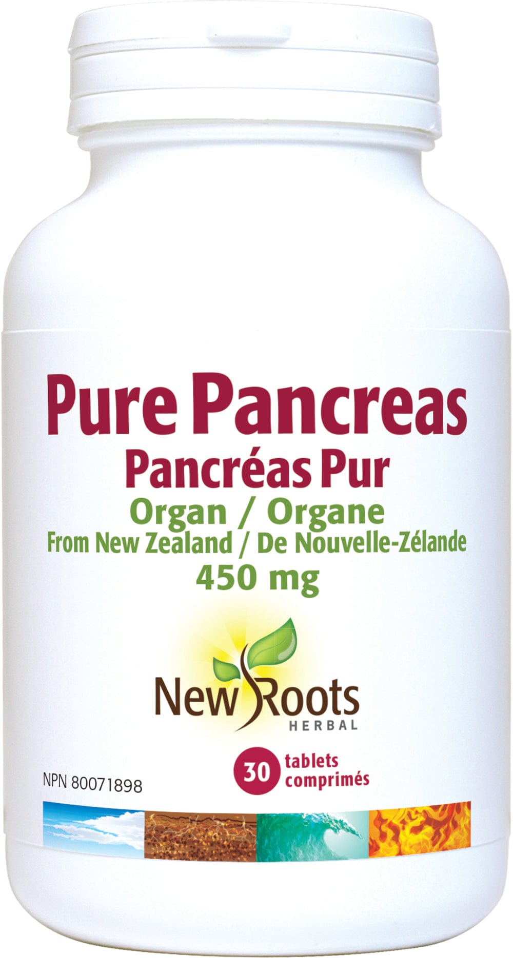 NEW ROOTS HERBAL Suppléments Pure pancreas 450mg 30caps
