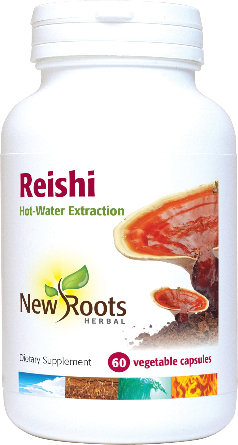 NEW ROOTS HERBAL Suppléments Reishi 500mg (énergie et stress) 60vcaps