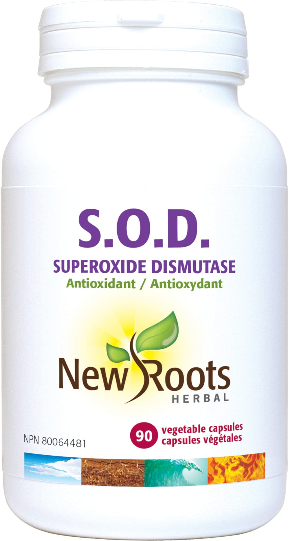 NEW ROOTS HERBAL Suppléments S.O.D. (formule antioxydante) 90vcaps