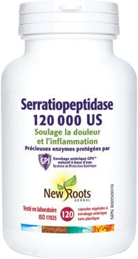 NEW ROOTS HERBAL Suppléments Serratiopeptidase 120 000 su 120caps