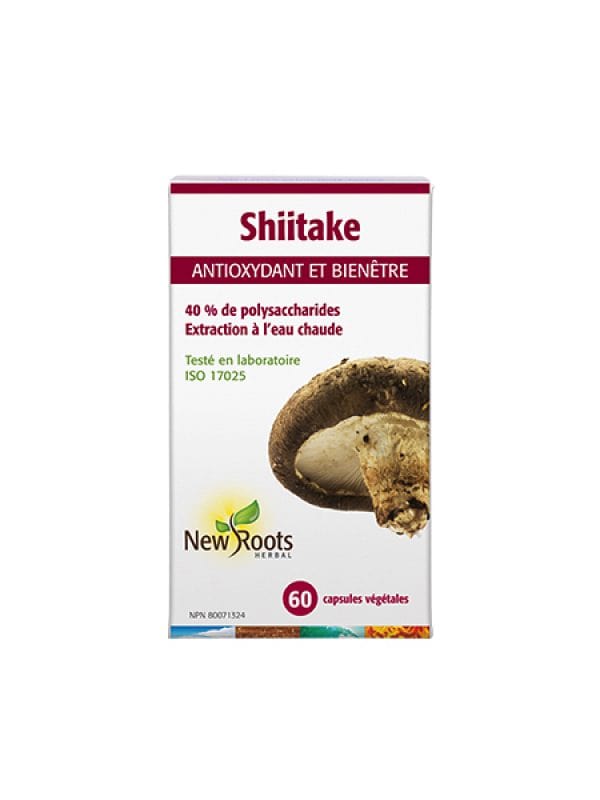 NEW ROOTS HERBAL Suppléments Shiitake (antioxydant et bienêtre) 60vcaps