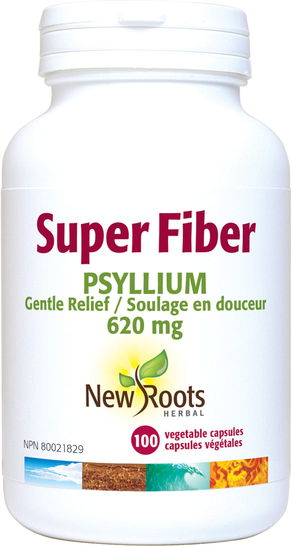 NEW ROOTS HERBAL Suppléments Super fiber Psyllium  100caps