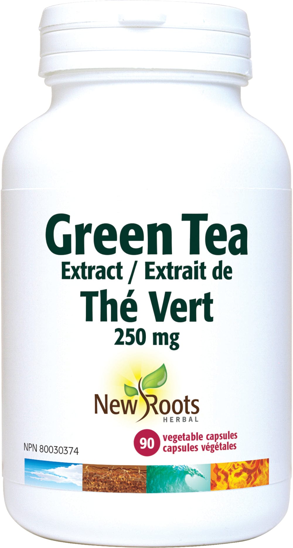 NEW ROOTS HERBAL Suppléments Thé vert (extrait de )250mg 90caps