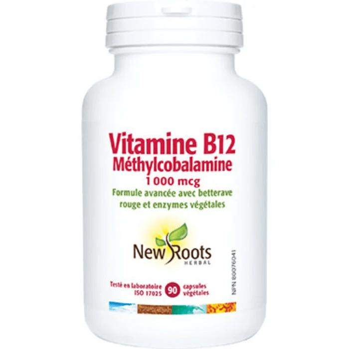 NEW ROOTS HERBAL Suppléments Vitamine B12 méthylcobalamine 1000mcg 90vcaps