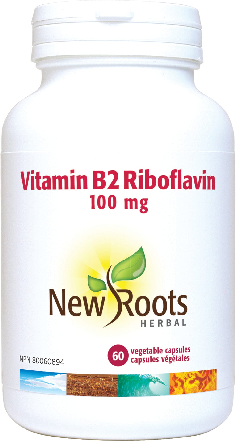 NEW ROOTS HERBAL Suppléments Vitamine B2 riboflavine 100mg 60caps