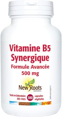 NEW ROOTS HERBAL Suppléments Vitamine B5 500mg synergistic  180caps