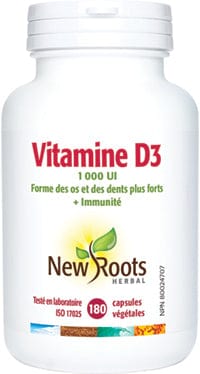 NEW ROOTS HERBAL Suppléments Vitamine D3  180caps
