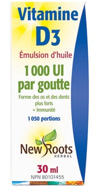 NEW ROOTS HERBAL Suppléments Vitamine D3 30ml