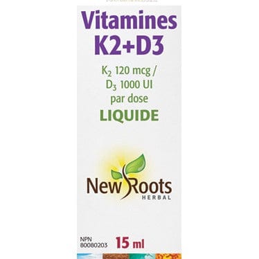 NEW ROOTS HERBAL Suppléments Vitamine K2+D3 15ml