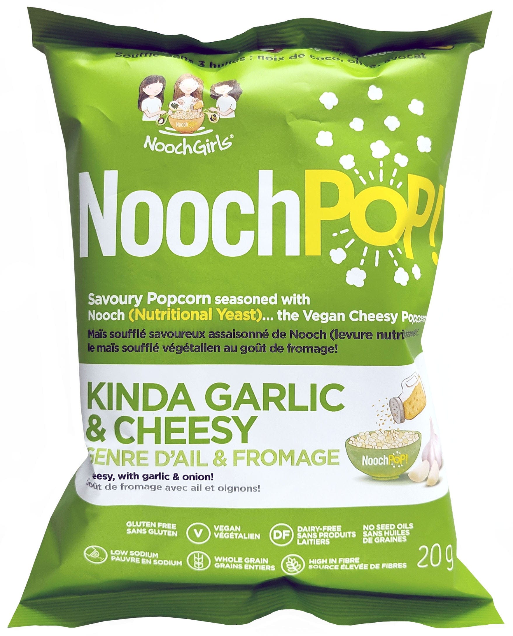 NOOCHPOP Épicerie Maïs soufflé ail et fromage 20g