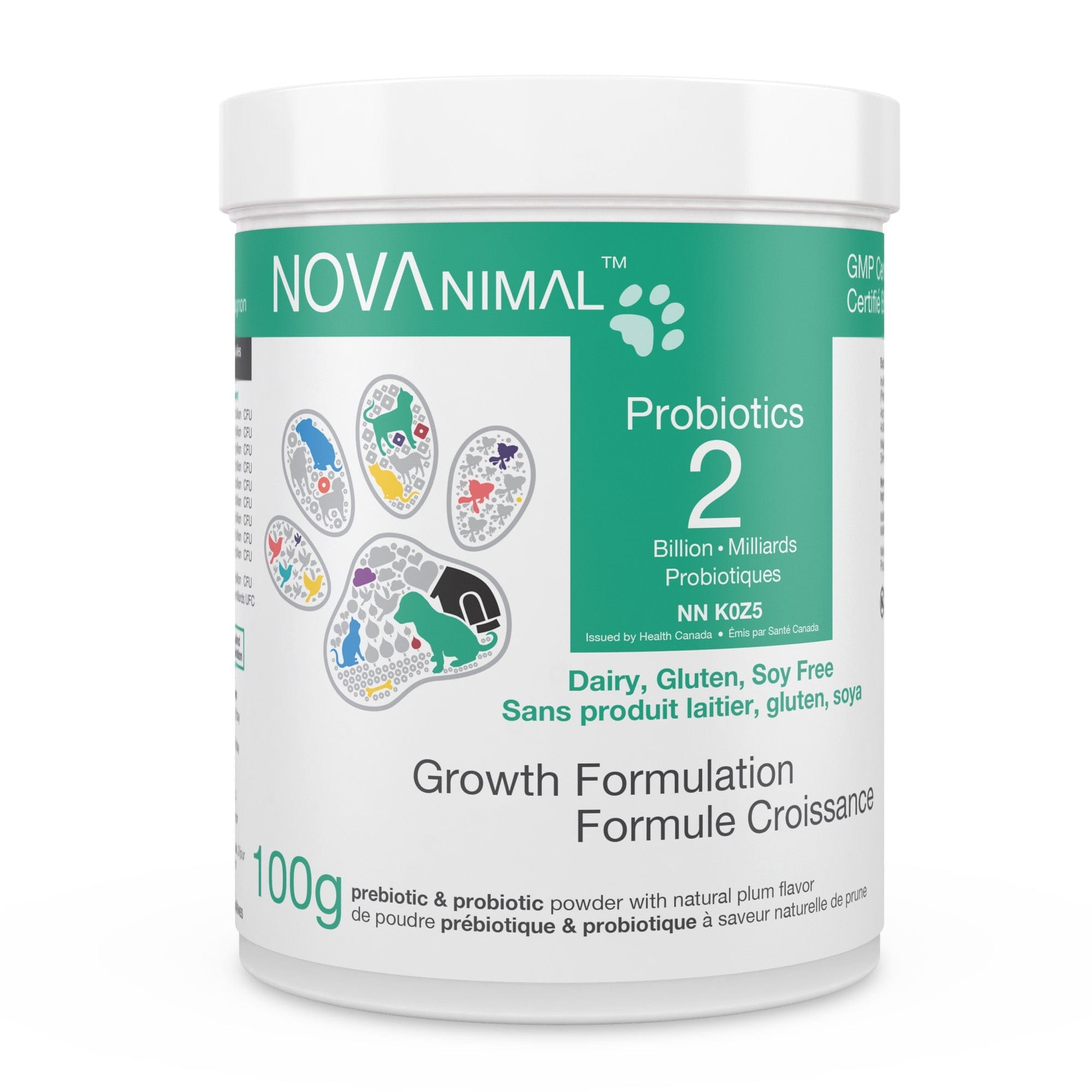 NOVA PROBIOTICS Suppléments Croissance (9 souches, 2 milliards) 100g