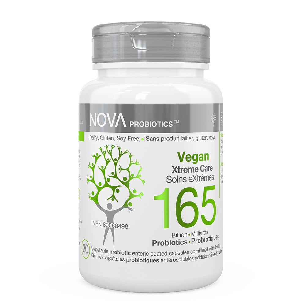 NOVA PROBIOTICS Suppléments Vegan soins extrêmes (4 sourches,165 milliards) (NPN80060498) 30caps