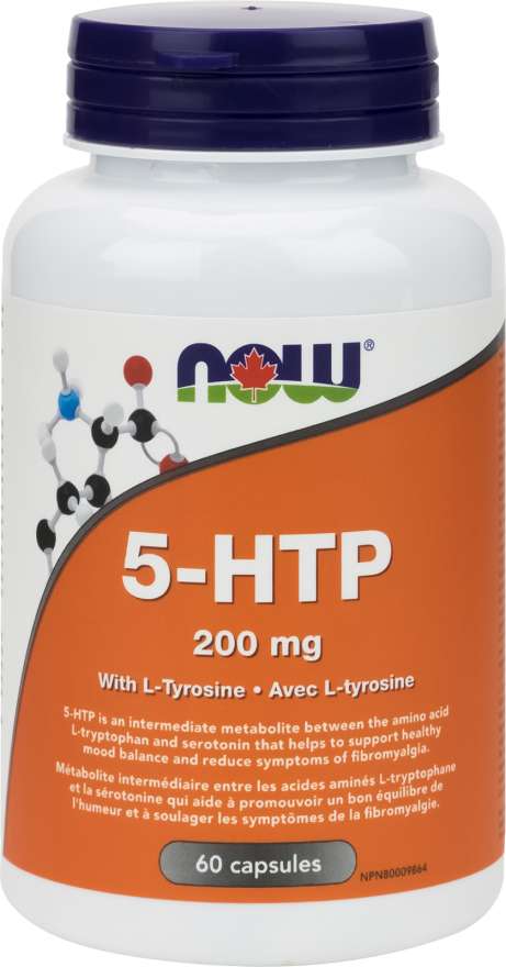 NOW Suppléments 5-HTP 200mg (L-tyrosine) 60vcaps