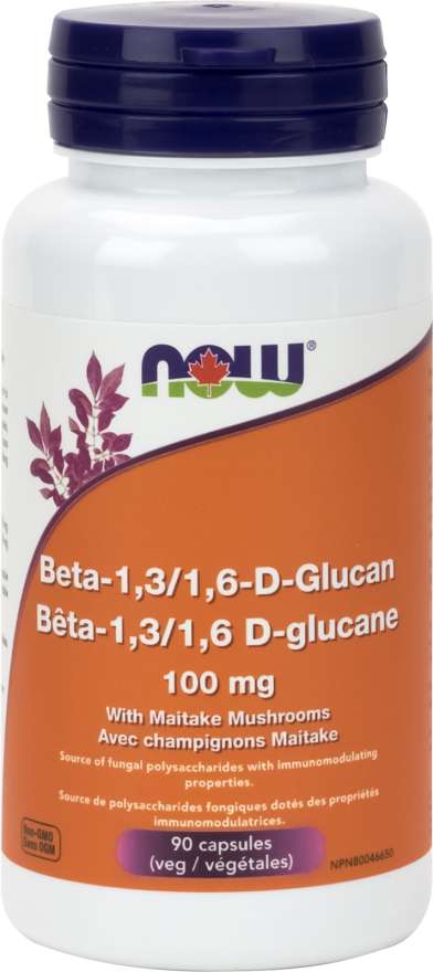 NOW Suppléments Beta 1,3 / 1,6 D-glucan 100mg 90vcaps