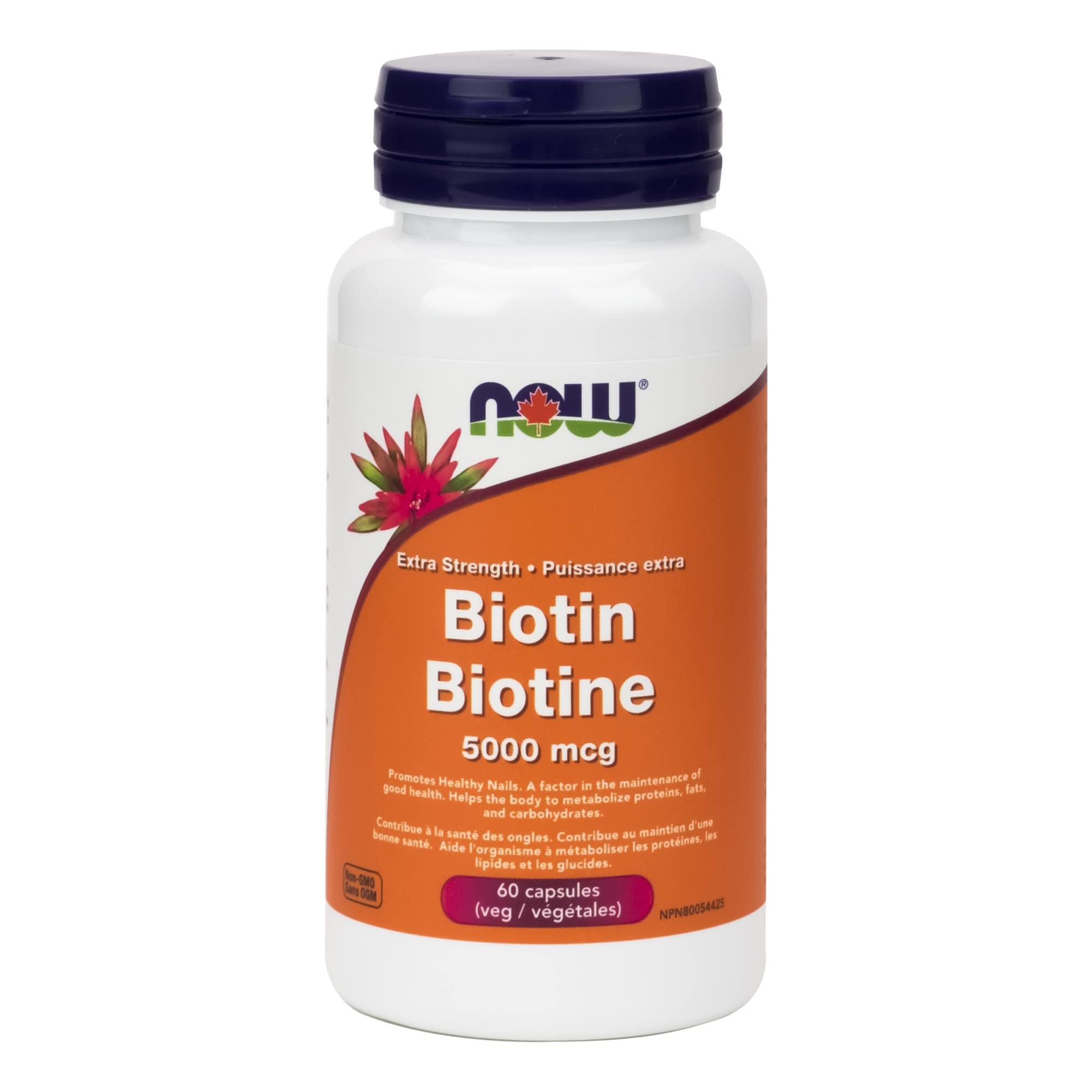 NOW Suppléments Biotine 5000mcg 60vcaps