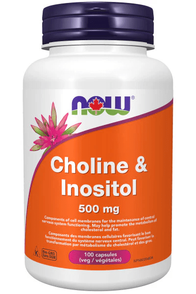 NOW Suppléments Choline et inositol  100vcaps