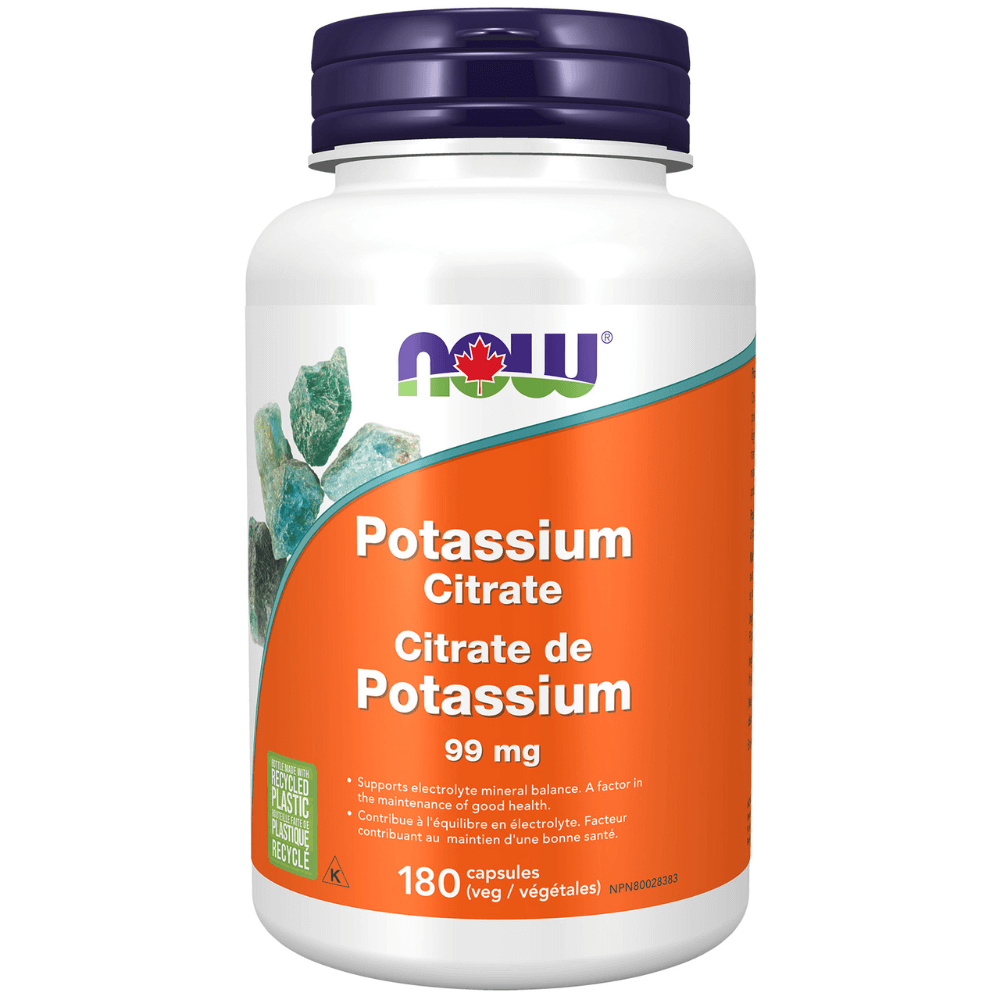 NOW Suppléments Citrate de potassium 99mg 180caps