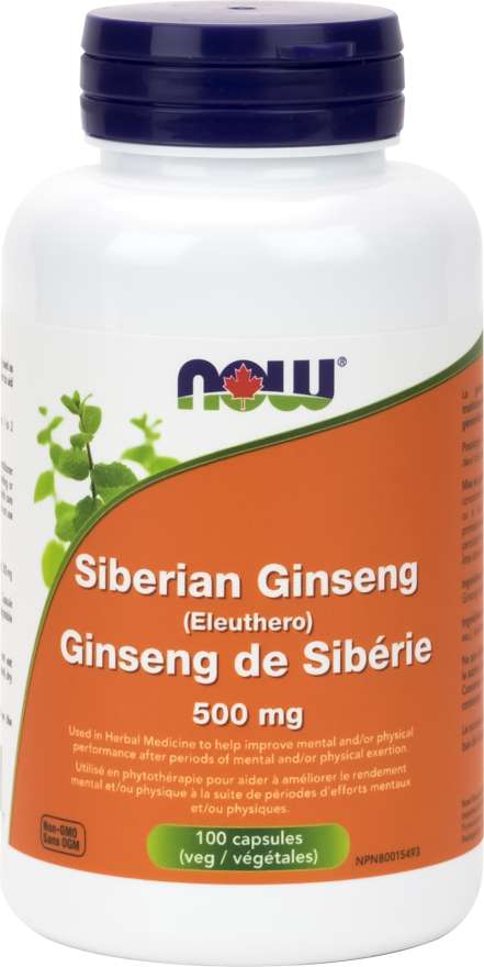 NOW Suppléments Ginseng Sibérie 500mg 100caps