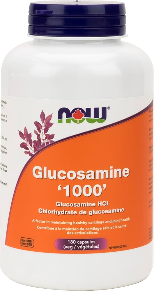 NOW Suppléments Glucosamine Hci chlorhydrate de glucosamine 1000 180vcaps