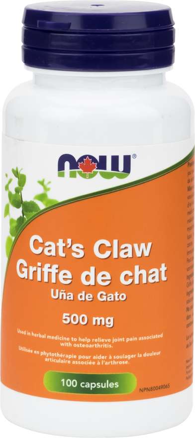 NOW Suppléments Griffe de chat 500mg 100caps