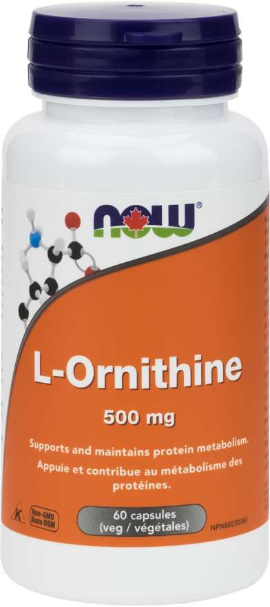NOW Suppléments L-Ornithine 500mg 60caps