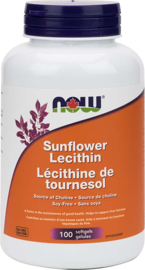 NOW Suppléments Lécithine de Tournesol 1200mg 100gel