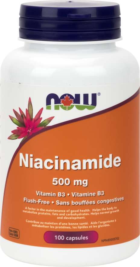 NOW Suppléments Niacinamide 500mg 100caps