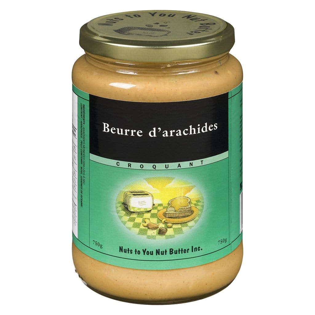 NUT'S TO YOU BUTTER Épicerie Beurre d'arachides croquant 750g