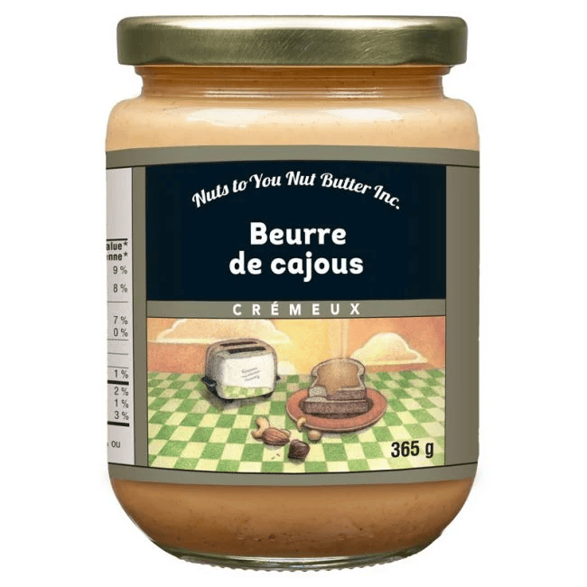NUT'S TO YOU BUTTER Épicerie Beurre de cajous crémeux 365g
SURPLUS D'INVENTAIRE