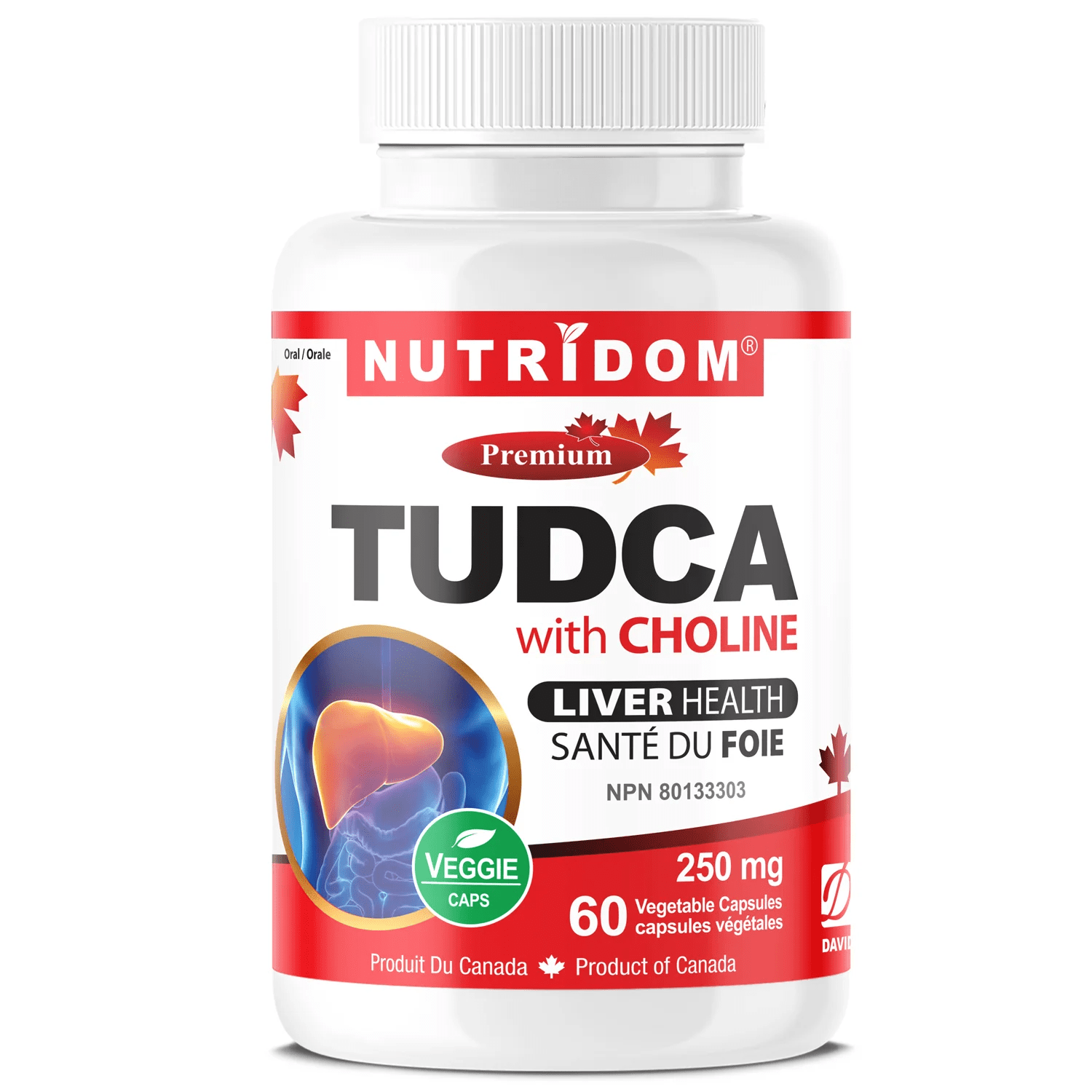 NUTRIDOM Suppléments Tudca avec choline  60vcaps