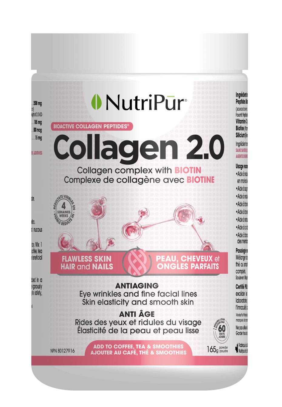 NUTRIPUR Suppléments Collagène 2.0 165g