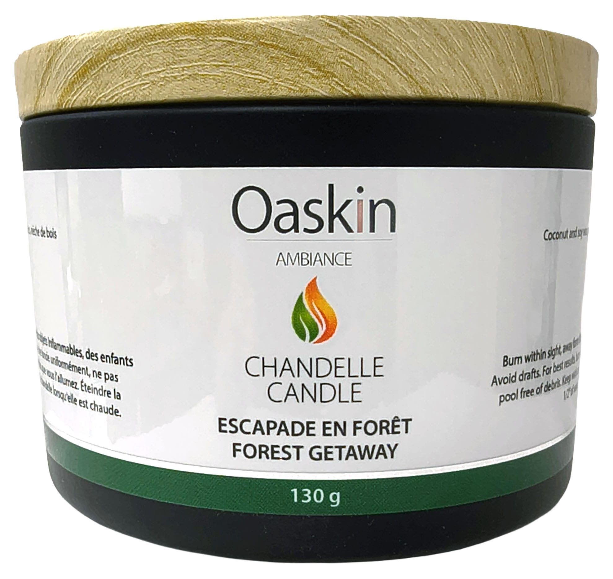 OASKIN AMBIANCE Soins & Beauté Chandelle escapade en forêt (sapin/cèdre/eucalyptus) un