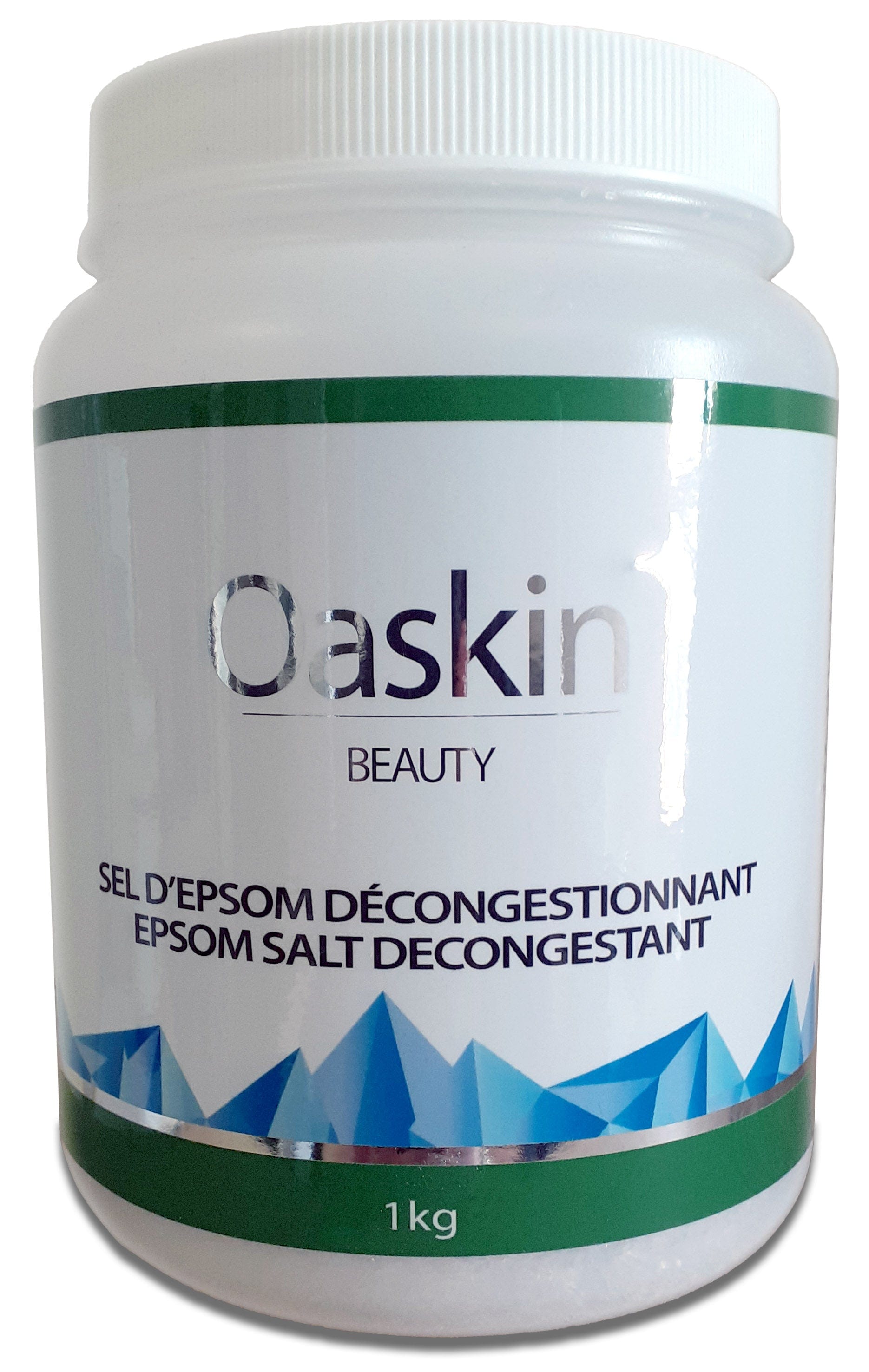 OASKIN BEAUTY Soins & Beauté Sel d'Epsom (eucalyptus / décongestionnant aux huiles essentielles bio) 1kg