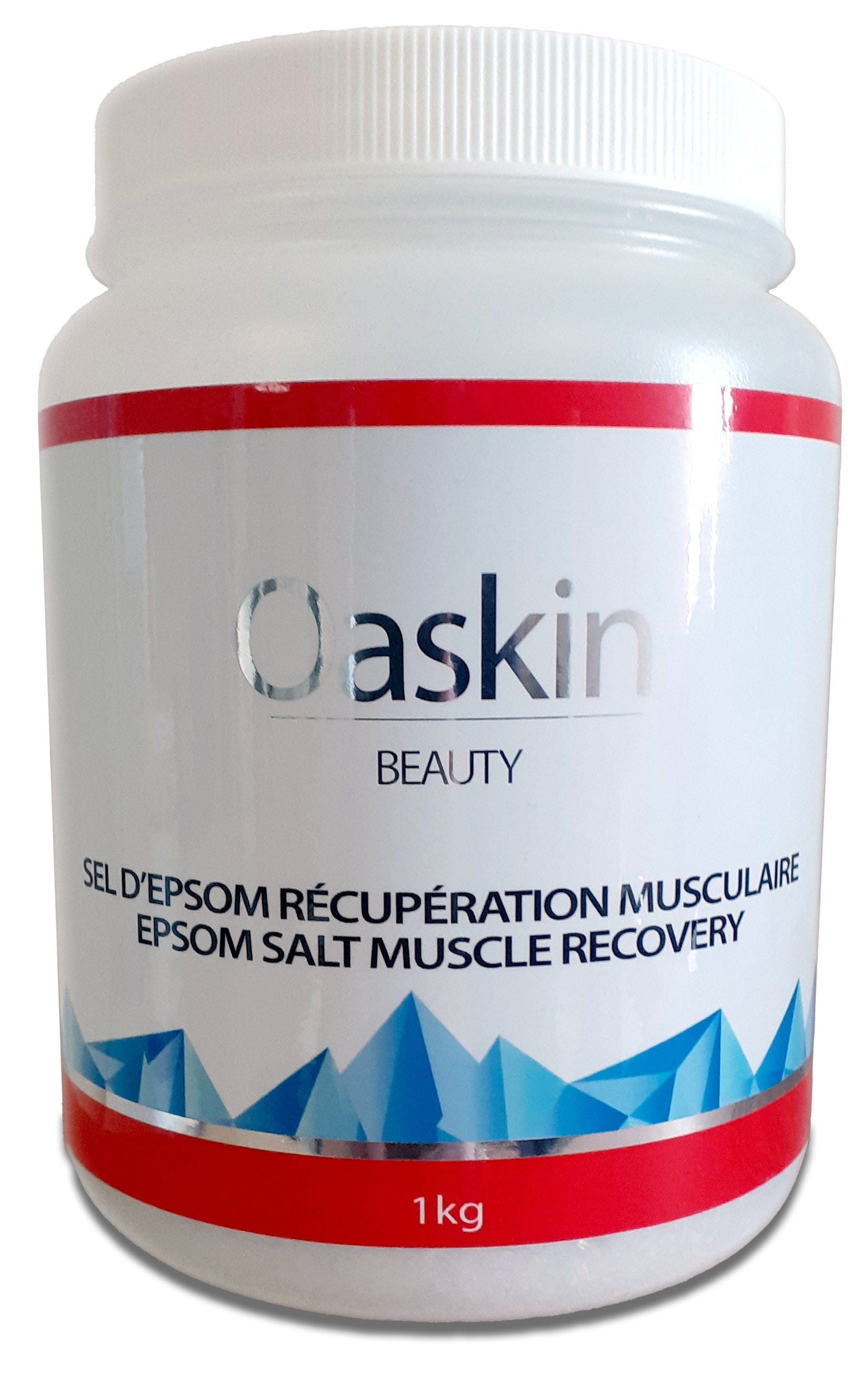 OASKIN BEAUTY Soins & Beauté Sel d'Epsom (eucalyptus / récupération musculaire aux huiles essentielles bio) 1kg
