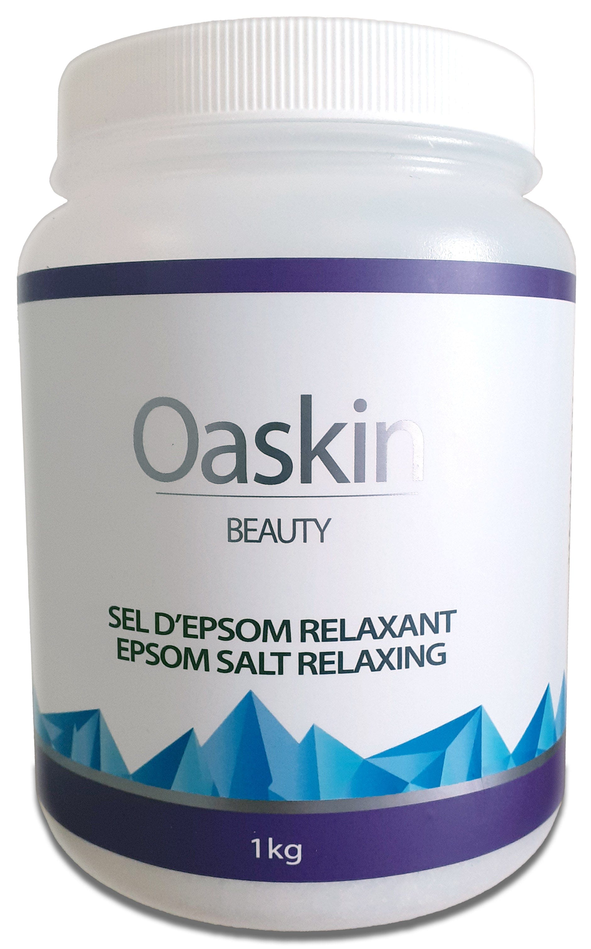 OASKIN BEAUTY Soins & Beauté Sel d'Epsom (lavande / relaxant / inspirant aux huiles essentielles bio) 1kg