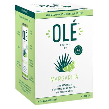 OLÉ Épicerie Cocktail sans alcool margarita au citron vert 4x355ml