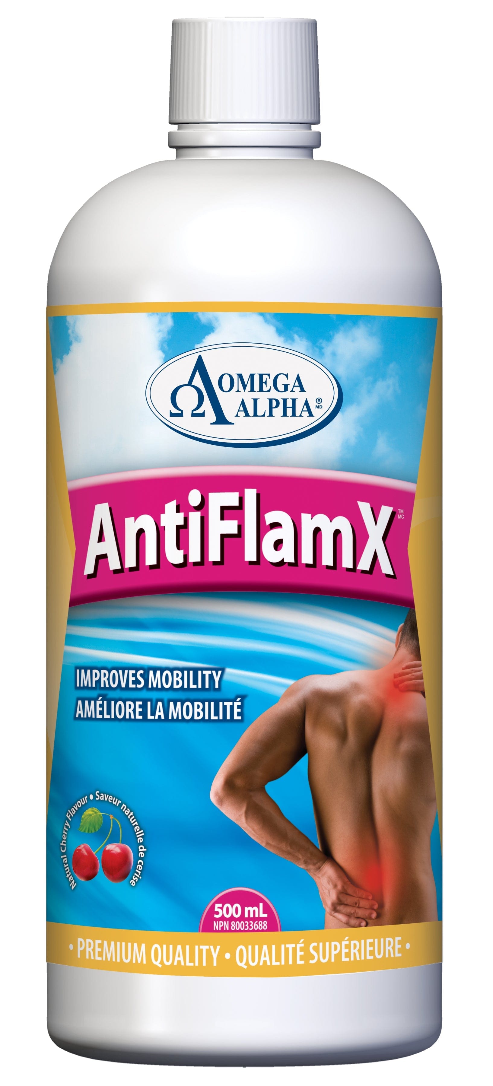 OMÉGA ALPHA PHARMATICAL Suppléments AntiflamX (cerise) 500ml