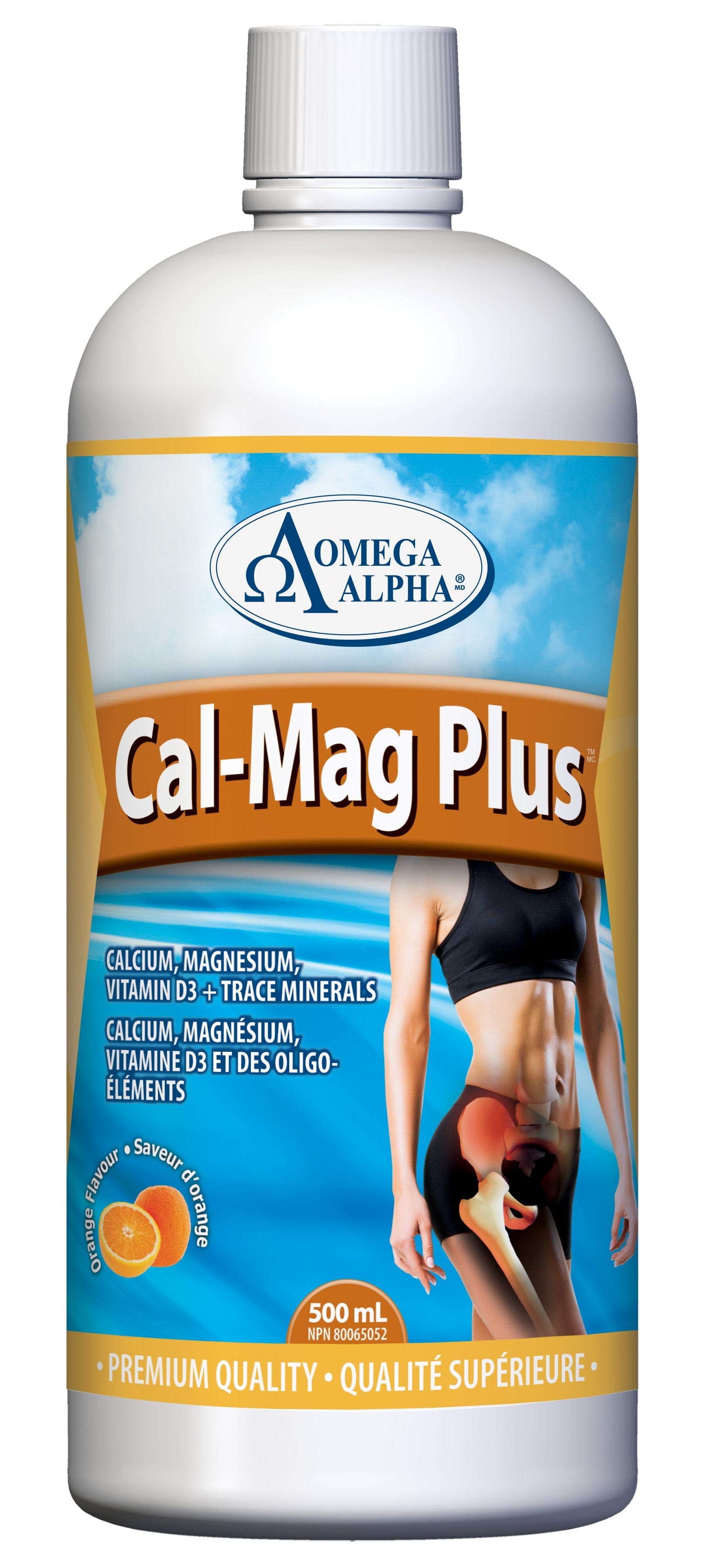 OMÉGA ALPHA PHARMATICAL Suppléments Cal-mag Plus (orange) 500ml