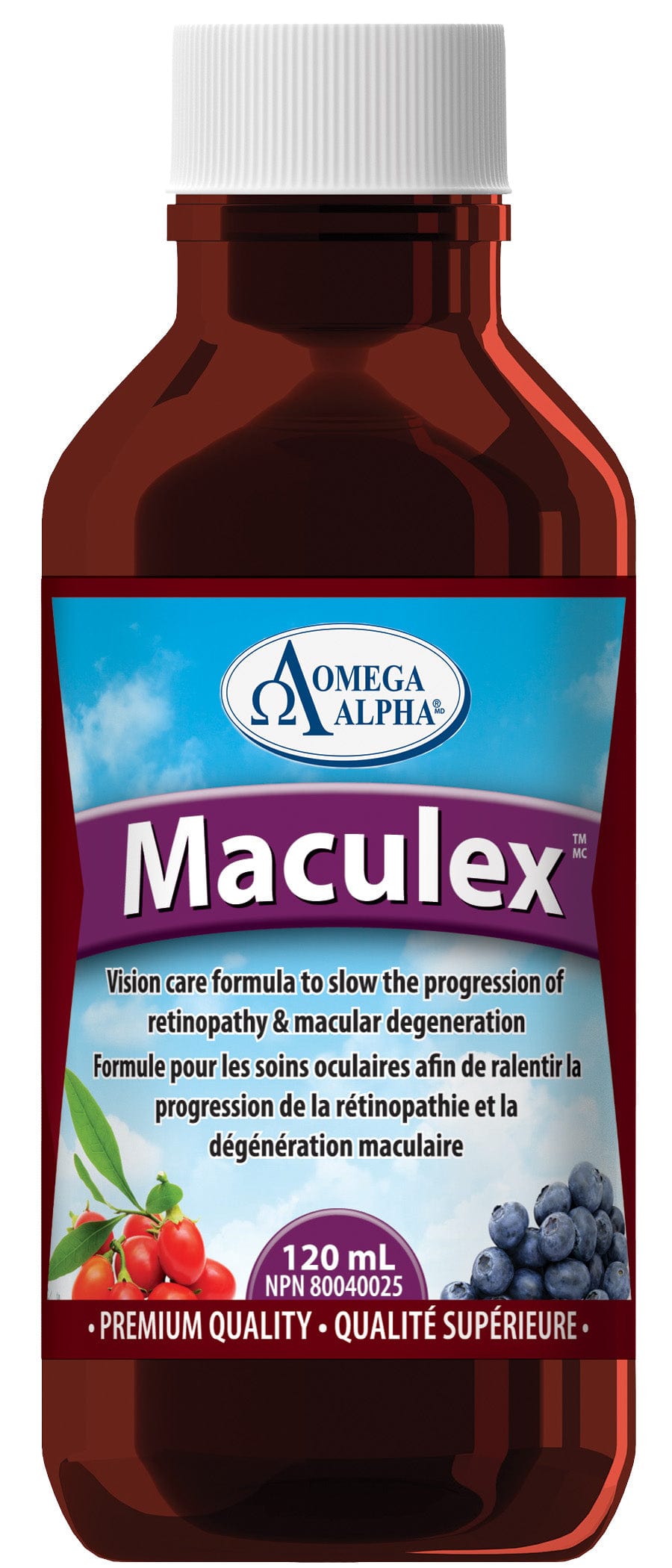 OMÉGA ALPHA PHARMATICAL Suppléments Maculex (Formule soins oculaires) 120ml