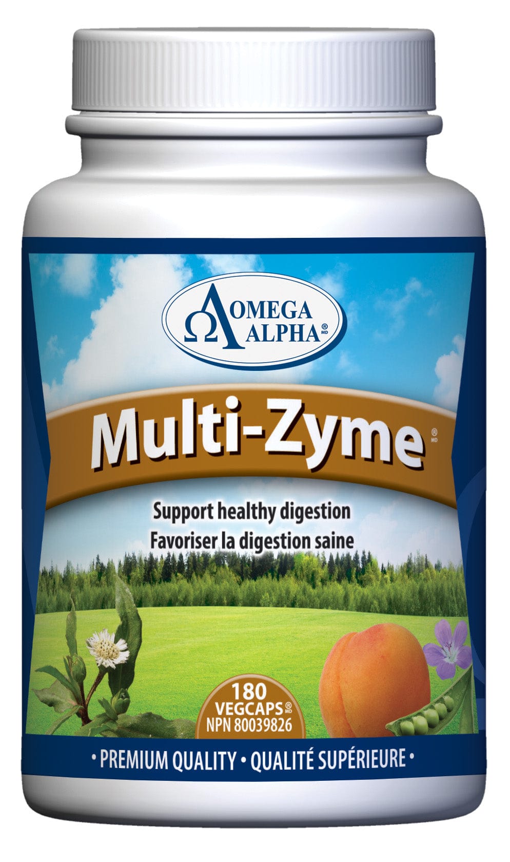 OMÉGA ALPHA PHARMATICAL Suppléments Multi-zyme (enzymes multiples) 180vcaps