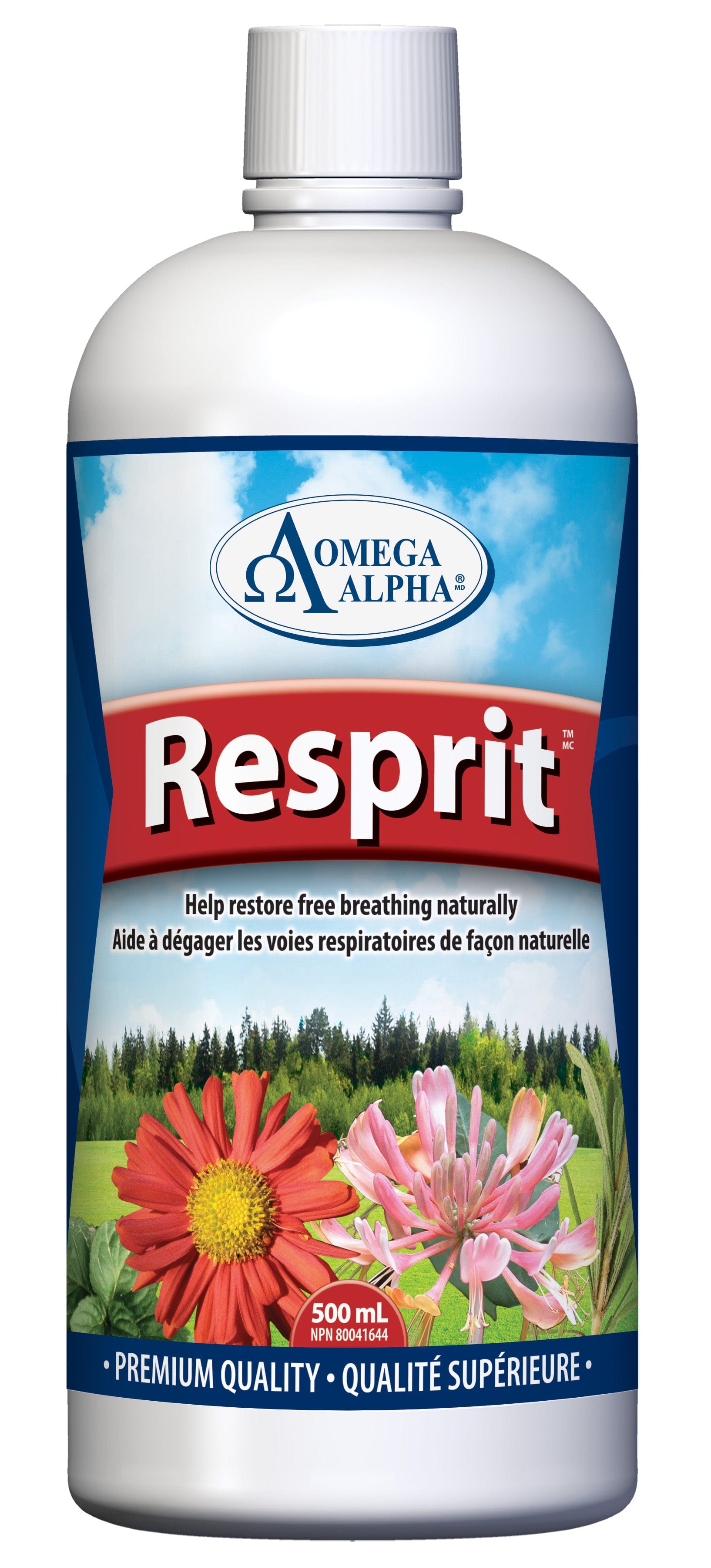 OMÉGA ALPHA PHARMATICAL Suppléments Resprit (expectorant) (menthe-cerises) 500ml