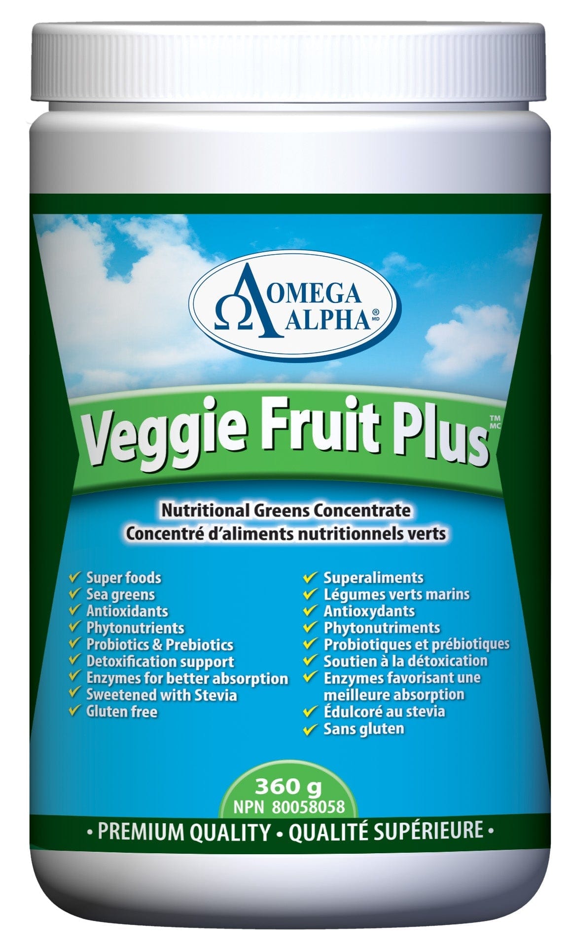 OMÉGA ALPHA PHARMATICAL Suppléments Veggie fruit plus 360g