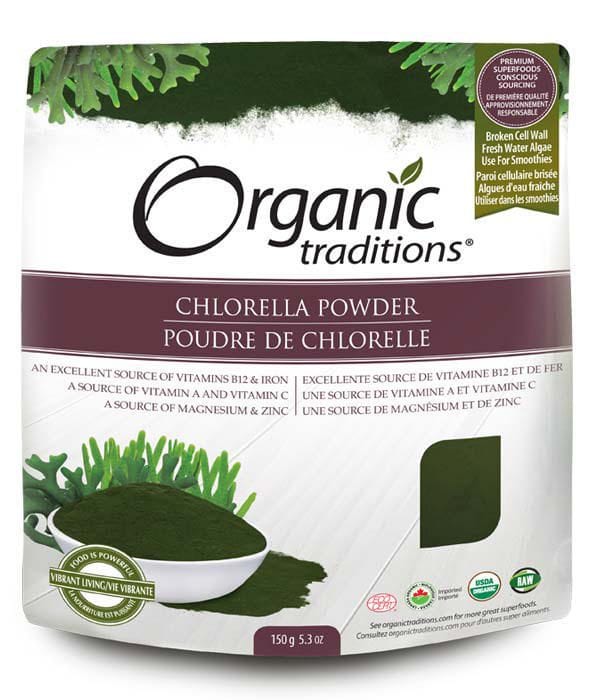 ORGANIC TRADITIONS Épicerie Poudre chlorelle bio 150g